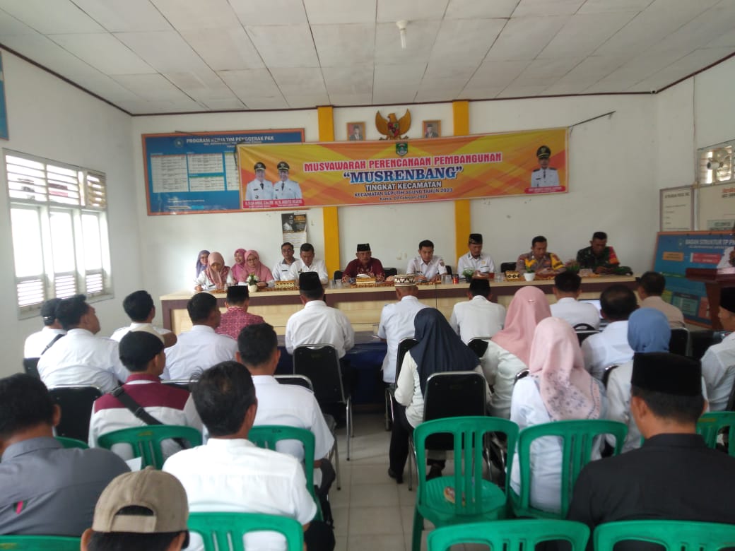 Musyawarah Perencanaan Pembangunan (MUSRENBANG) Tingkat Kecamatan Tahun 2023 di Aula Kecamatan Seputih Agung (Kamis, 02 Februari 2023)